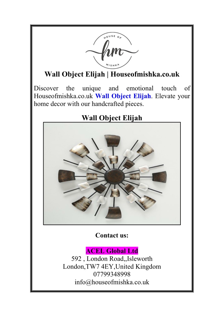 wall object elijah houseofmishka co uk