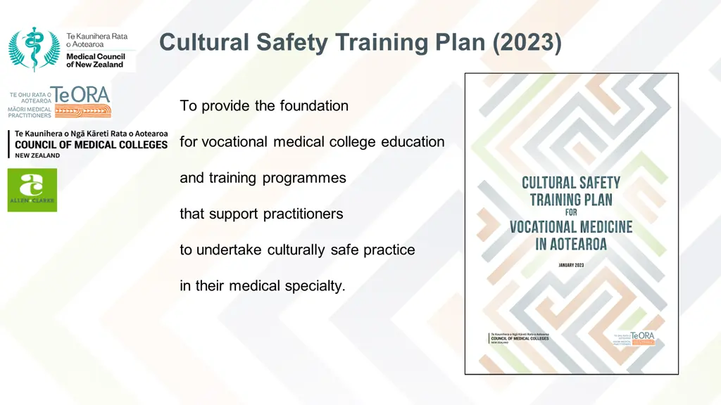 cultural safety training plan 2023