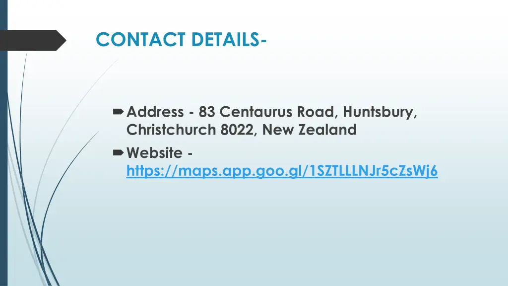 contact details