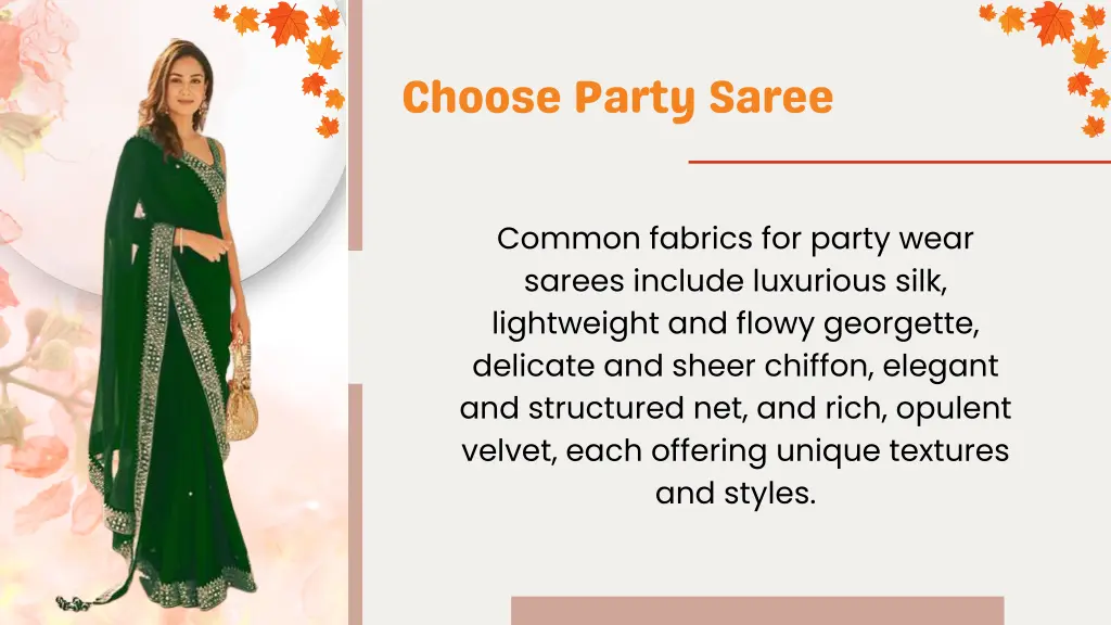 choose party saree