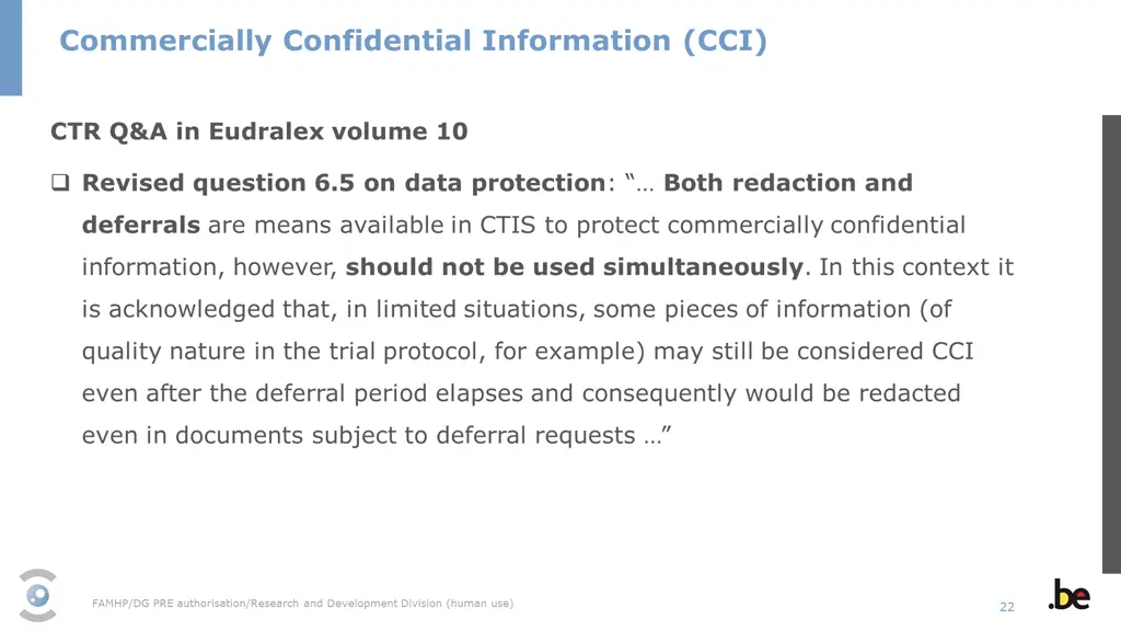 commercially confidential information cci