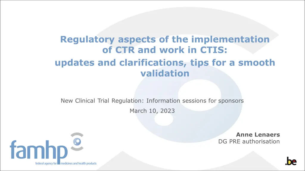 regulatory aspects of the implementation
