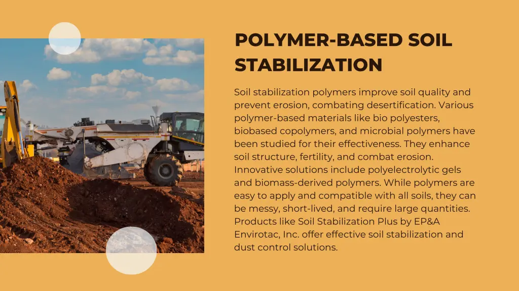 polymer based soil stabilization