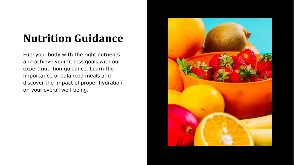 nutrition guidance