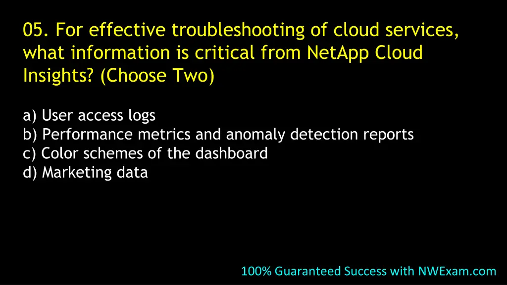 05 for effective troubleshooting of cloud