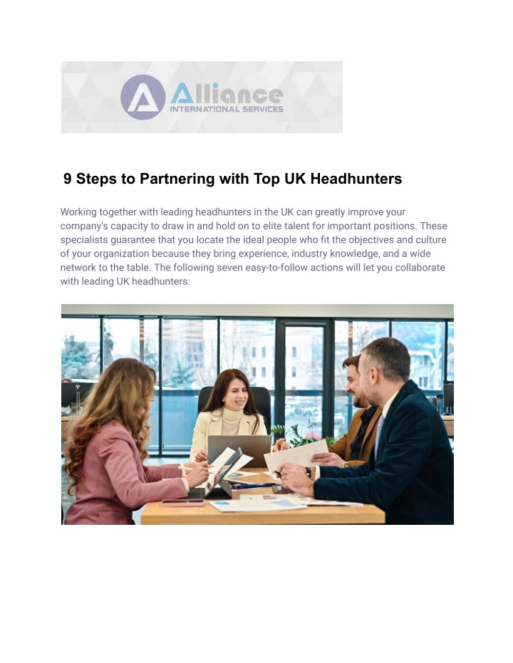 9 steps to partnering with top uk headhunters