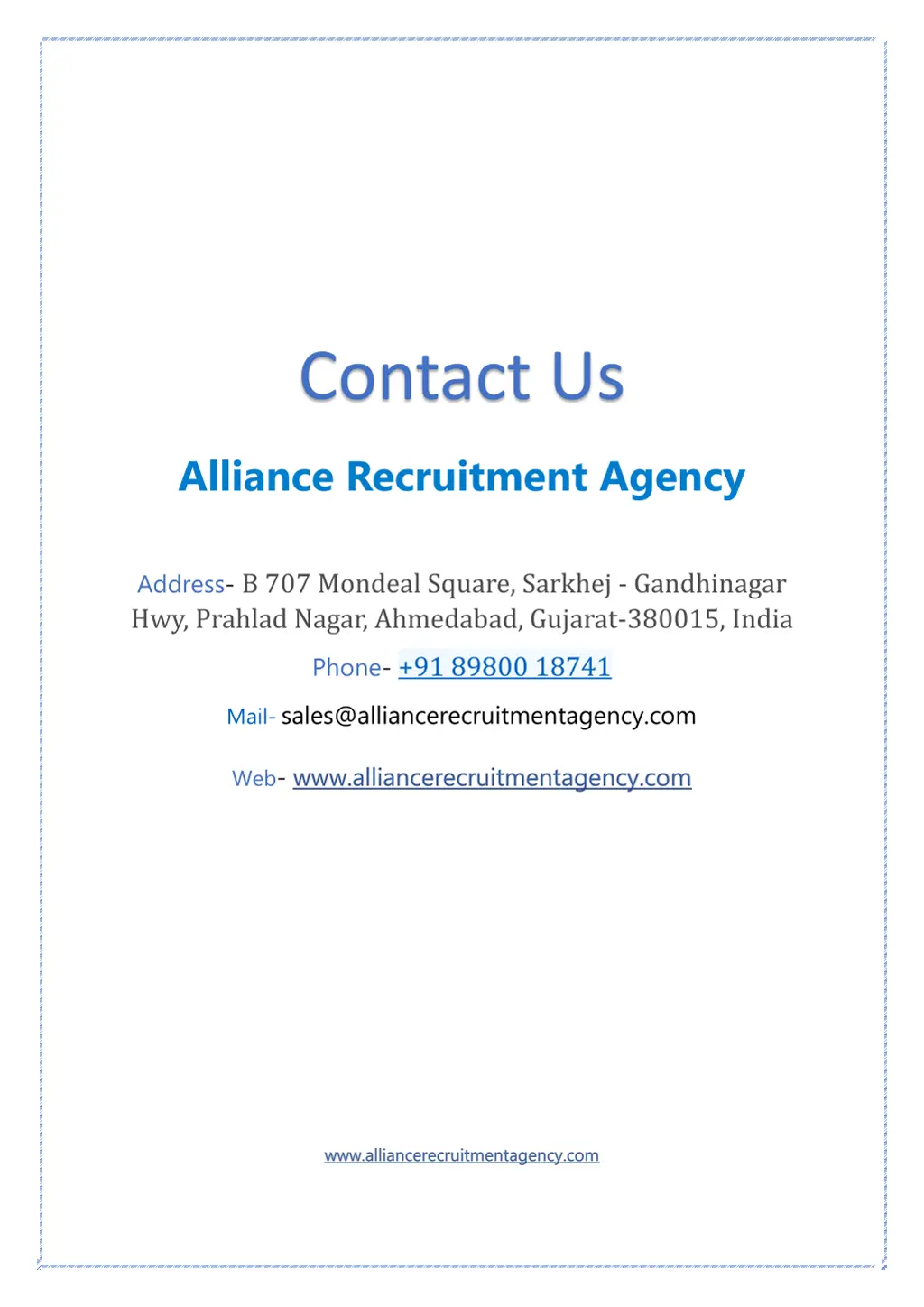 contact us