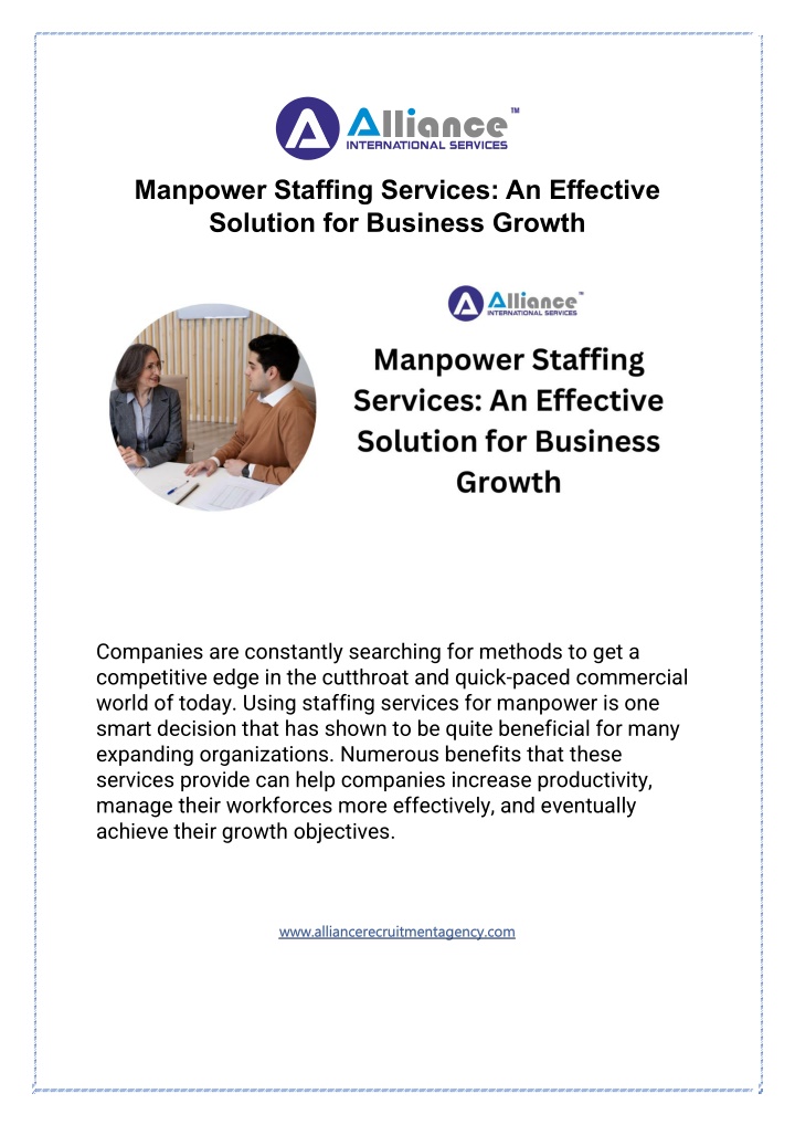 manpower staffing services an effective solution