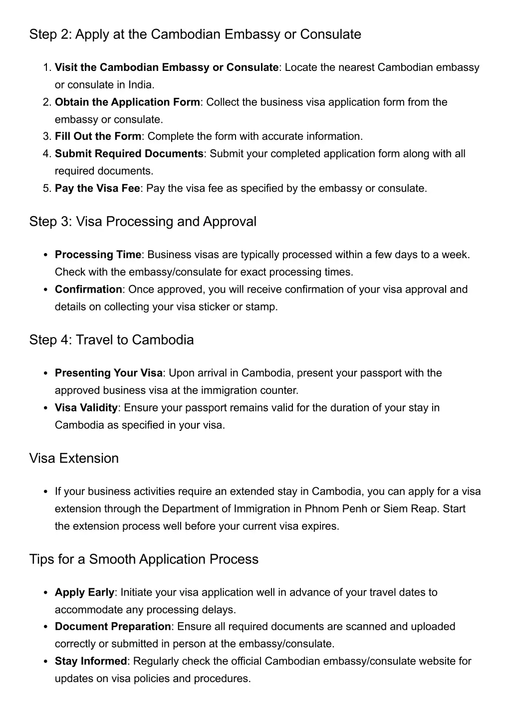 step 2 apply at the cambodian embassy or consulate