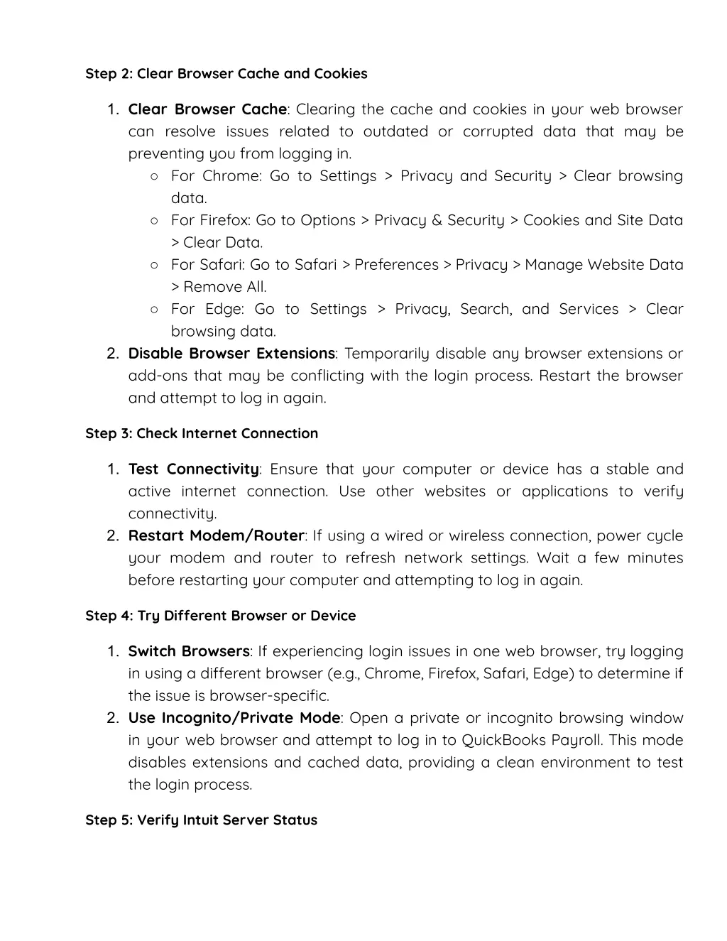 step 2 clear browser cache and cookies