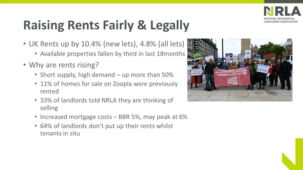 raising rents fairly legally