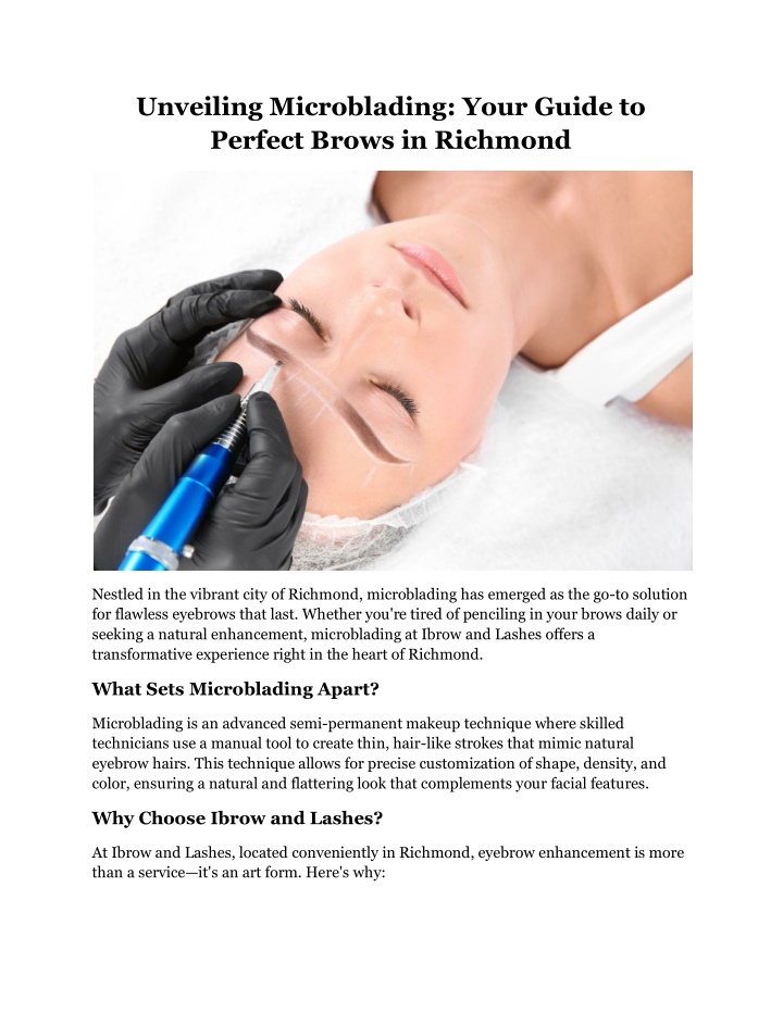 unveiling microblading your guide to perfect