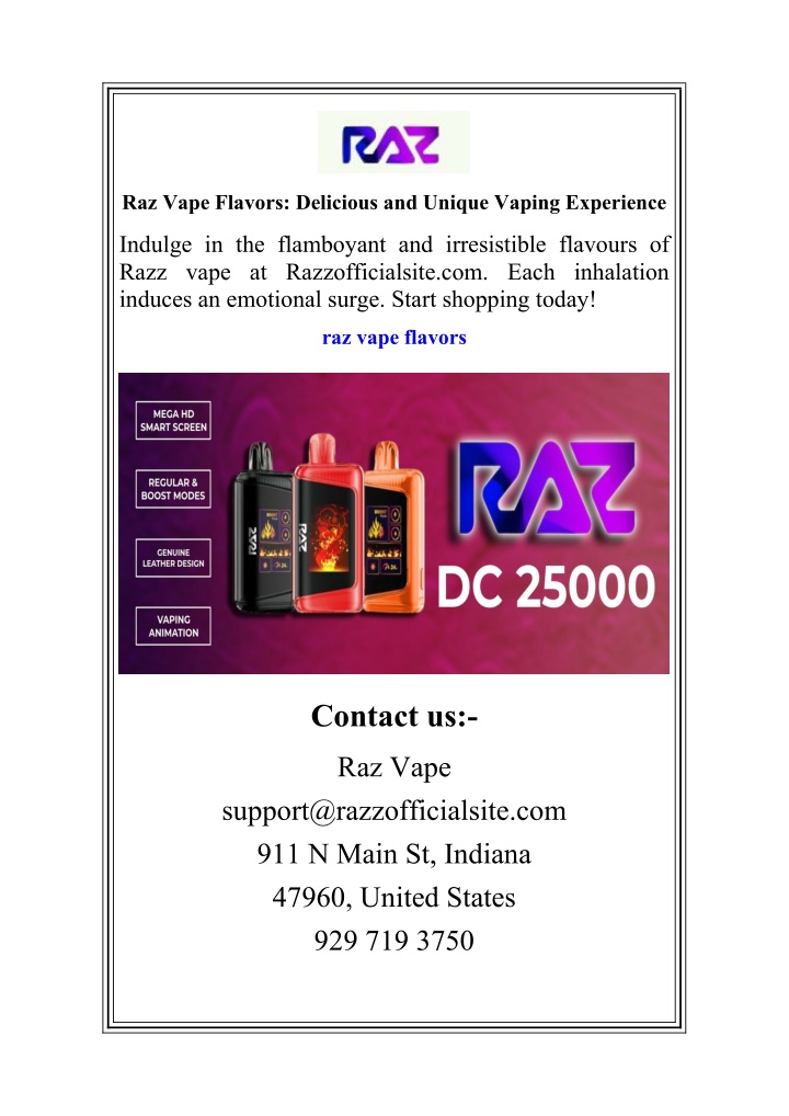 raz vape flavors delicious and unique vaping