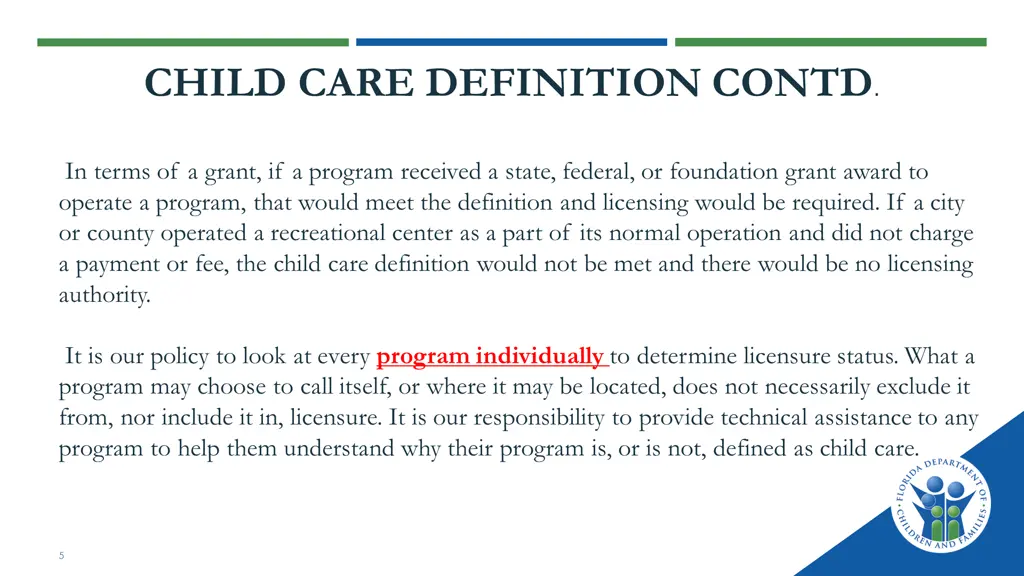 child care definition contd