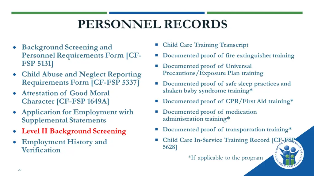 personnel records