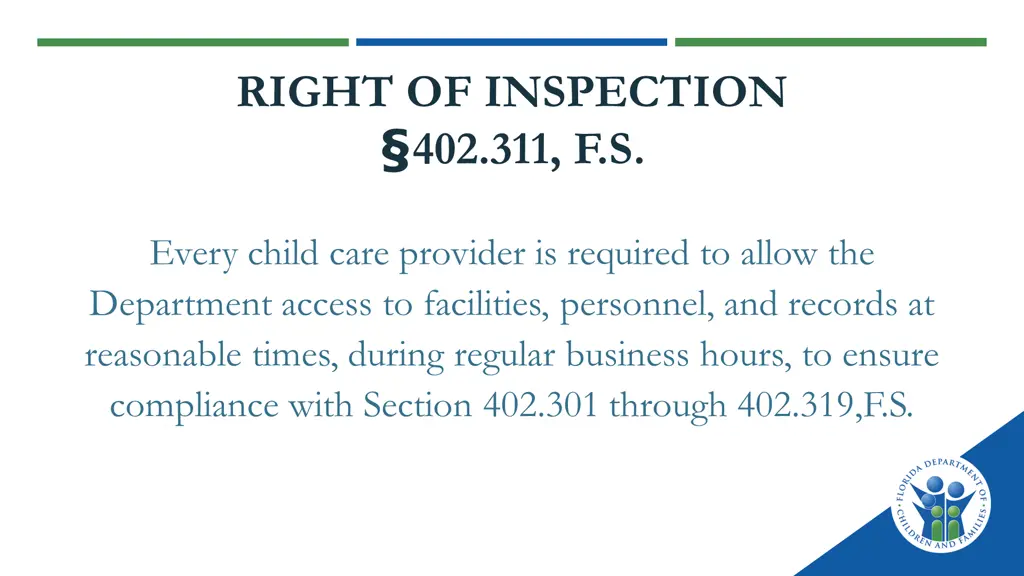 right of inspection 402 311 f s