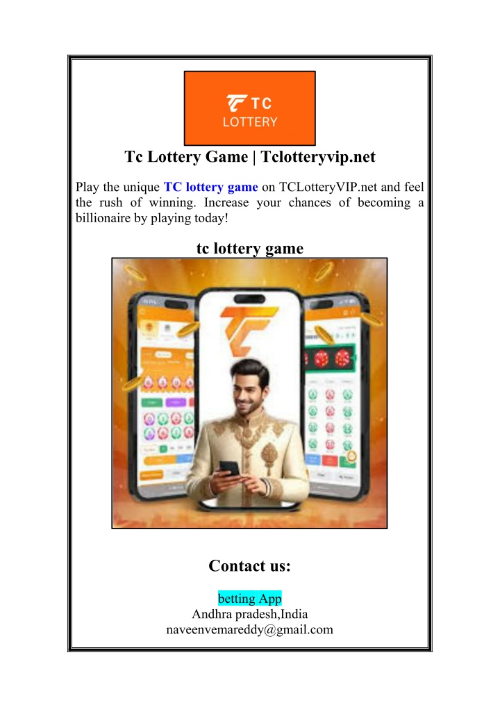 tc lottery game tclotteryvip net