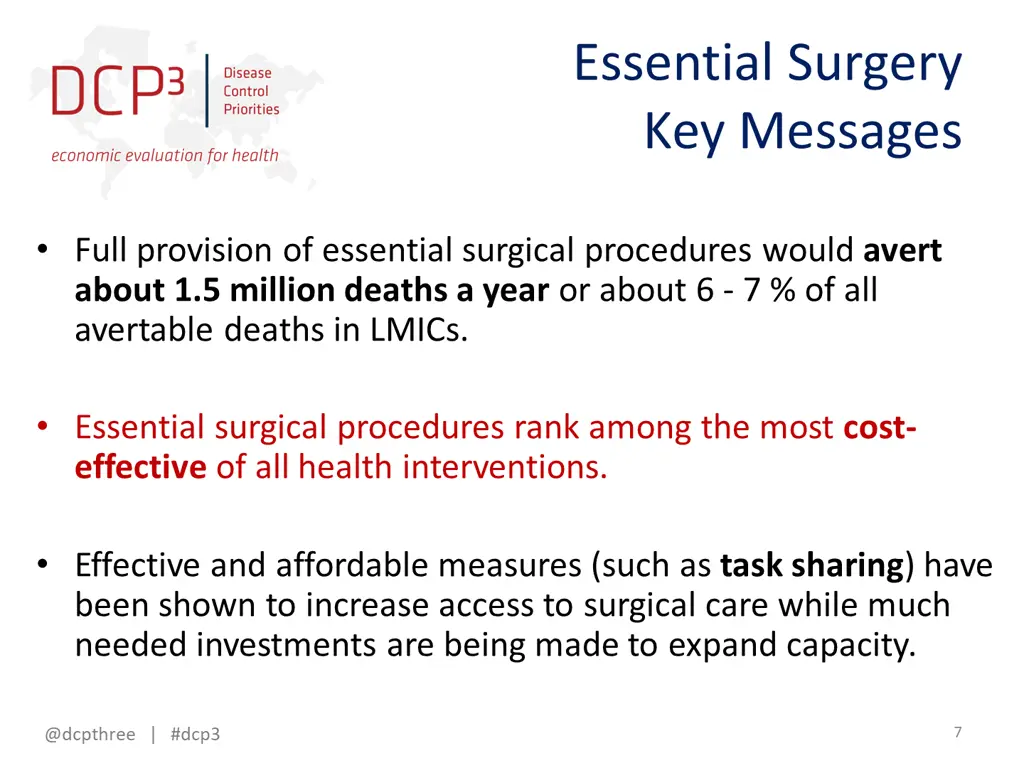 essential surgery key messages