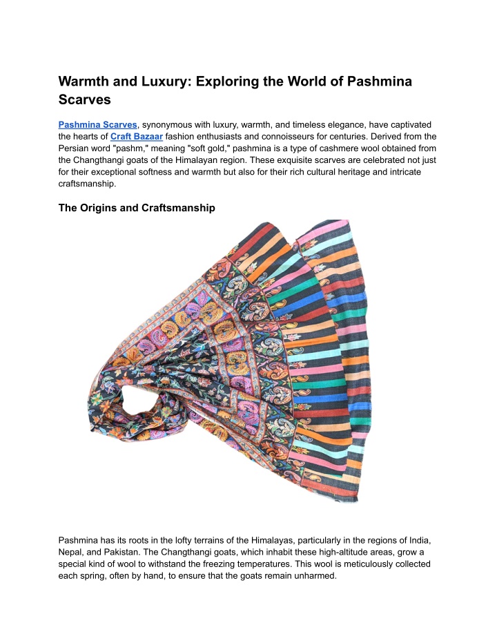 warmth and luxury exploring the world of pashmina