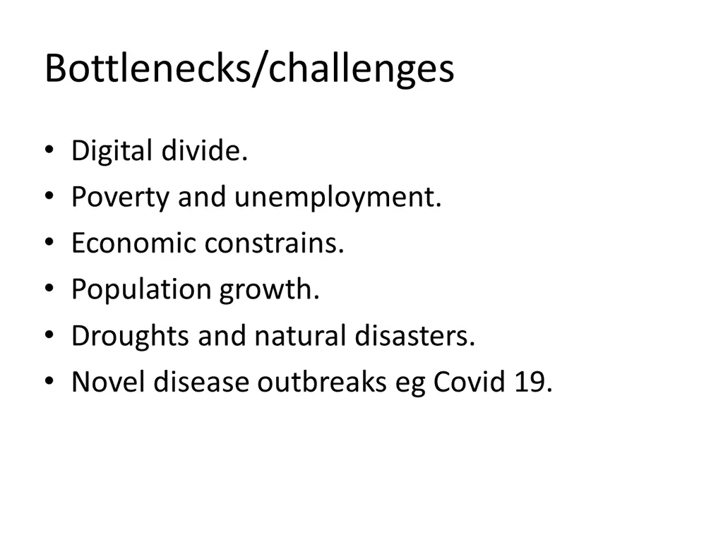 bottlenecks challenges