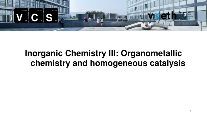 inorganic chemistry iii organometallic chemistry