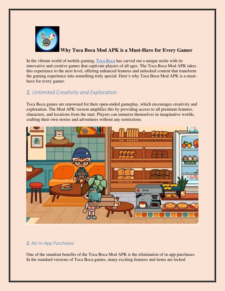 why toca boca mod apk is a must have for every