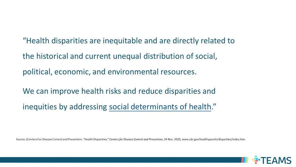 health disparities are inequitable