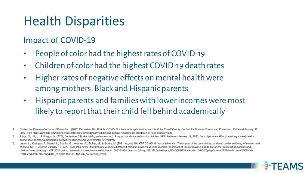 health disparities