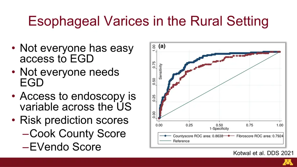 esophageal varices in the rural setting