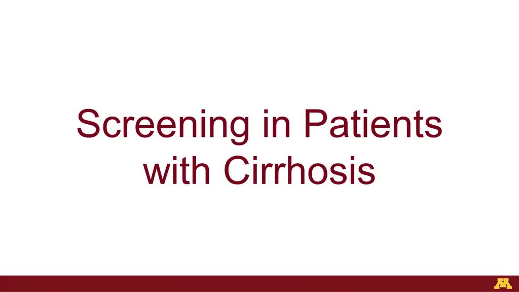 screening in patients with cirrhosis
