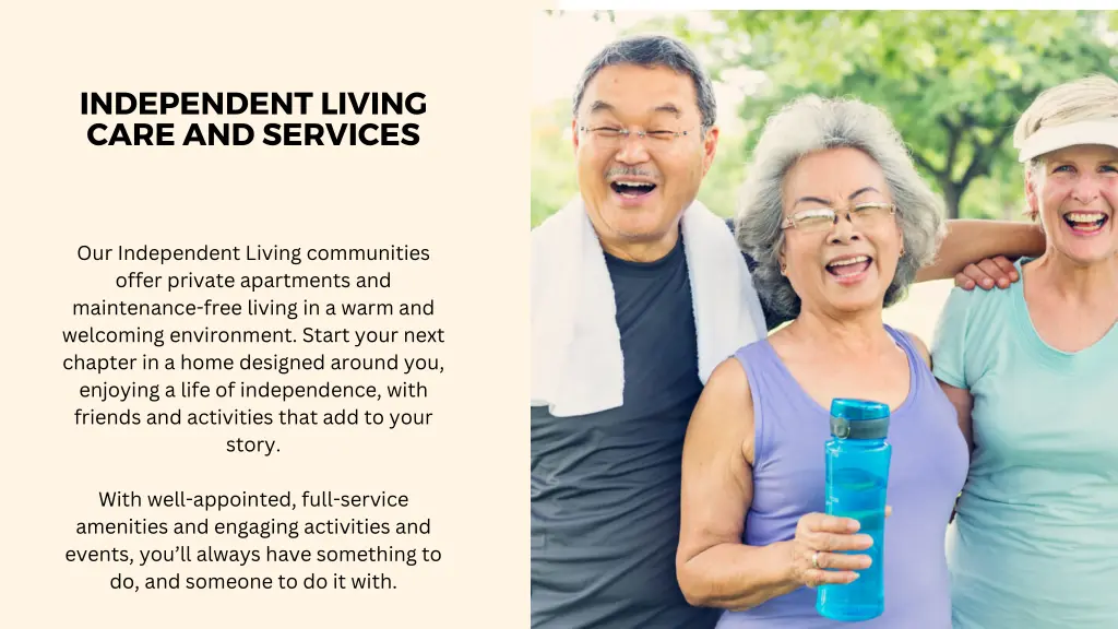 independent living care and services