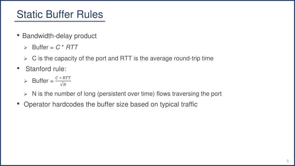 static buffer rules