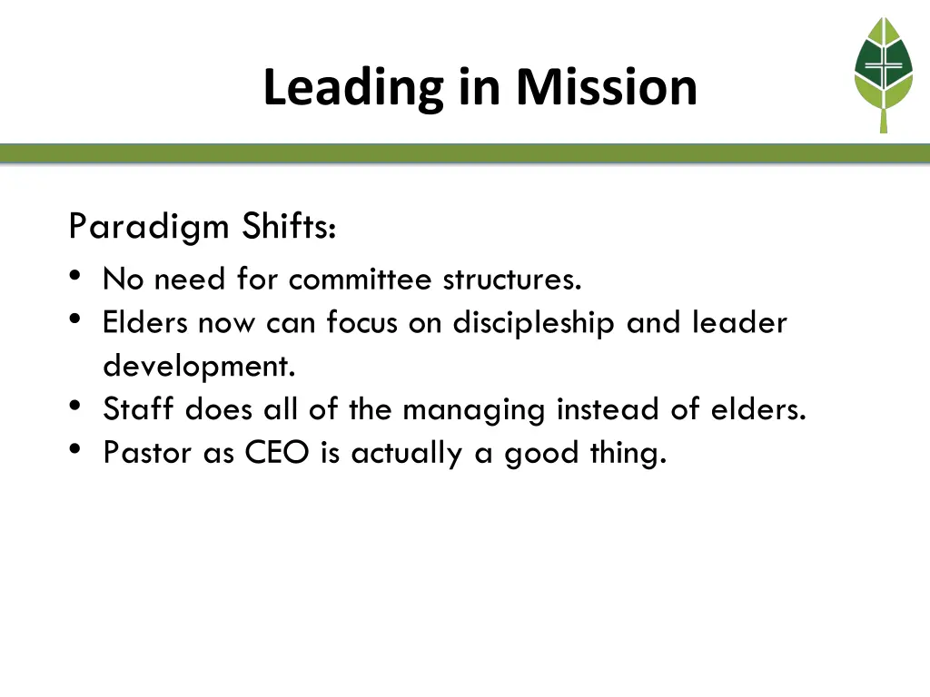 leading in mission 13