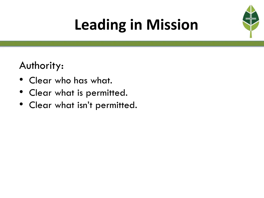 leading in mission 3