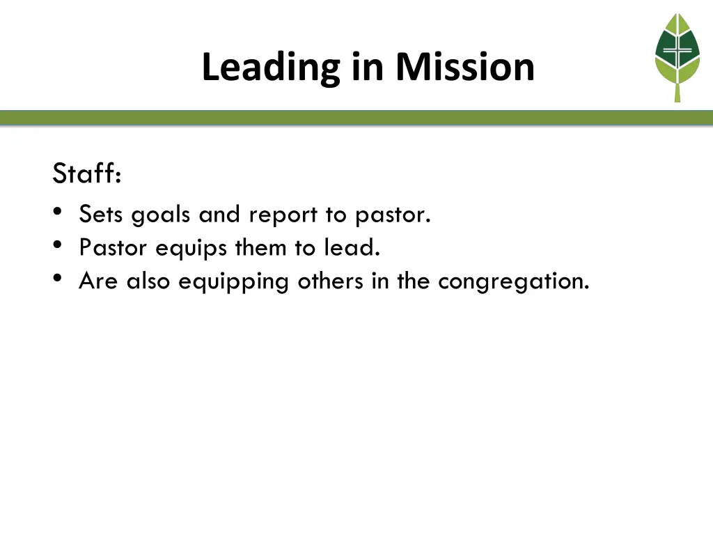 leading in mission 8