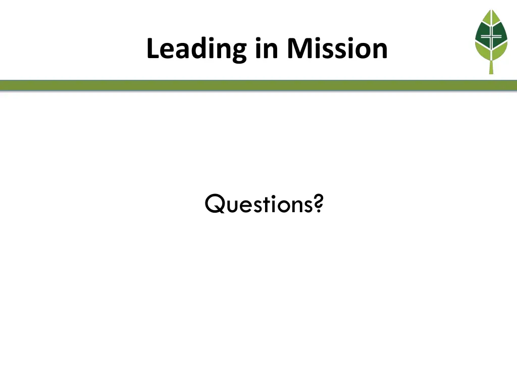 leading in mission 14