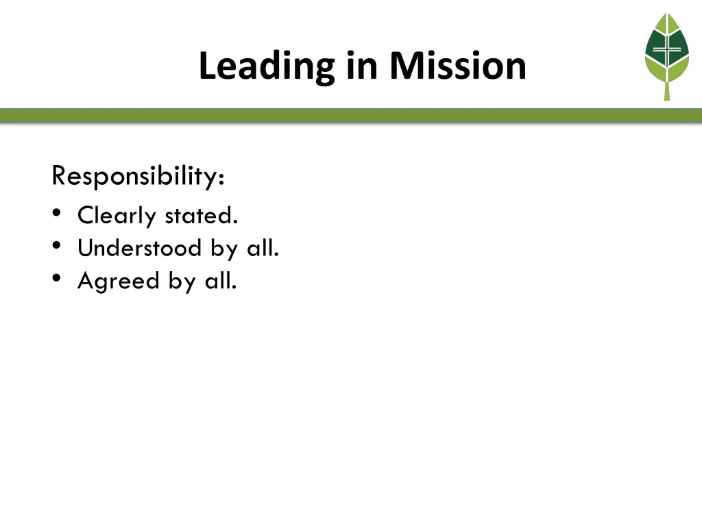 leading in mission 2