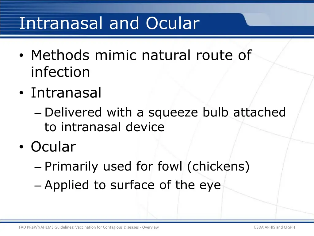 intranasal and ocular