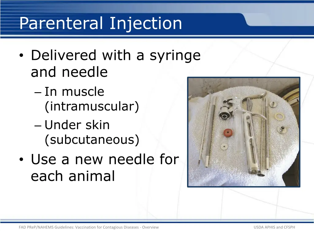 parenteral injection