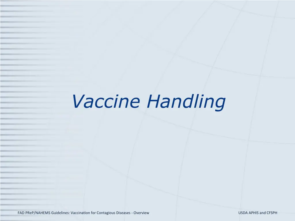 vaccine handling