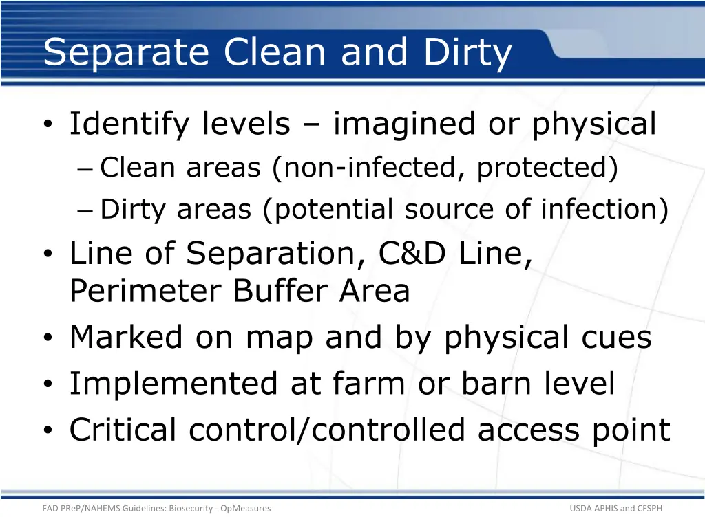 separate clean and dirty