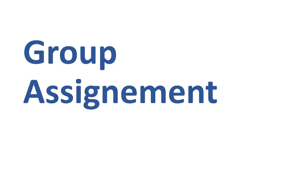 group assignement