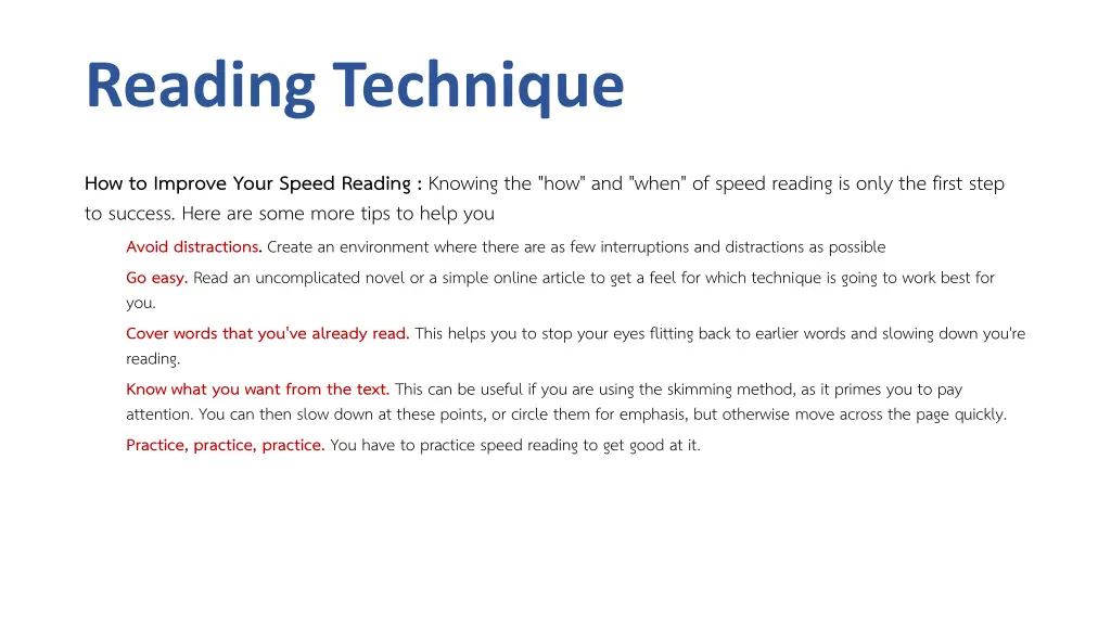 reading technique 1