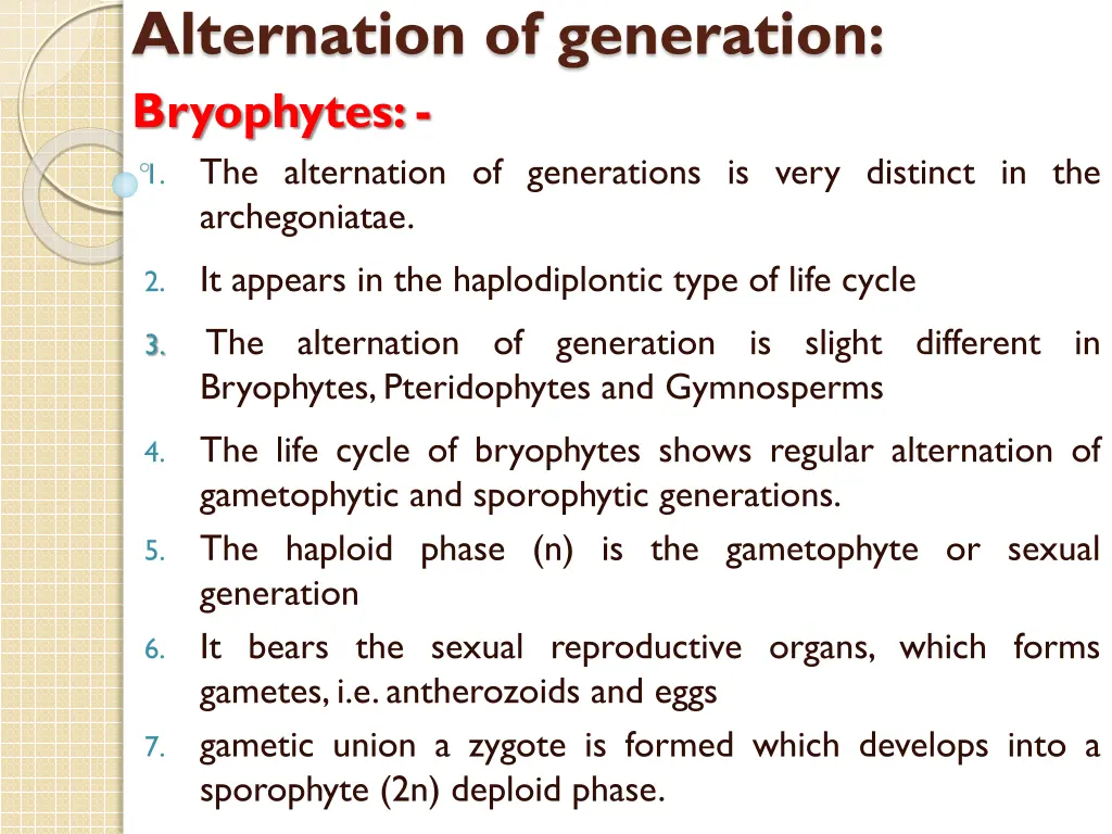 alternation of generation bryophytes