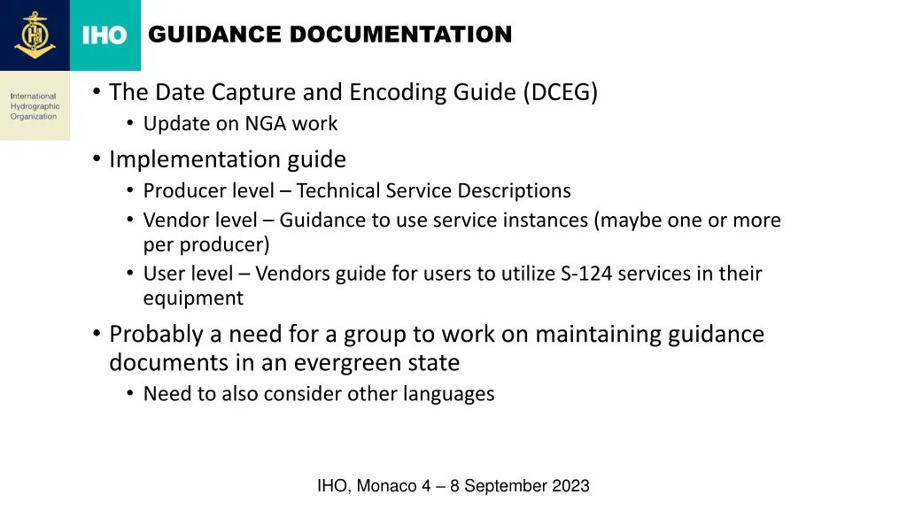 guidance documentation