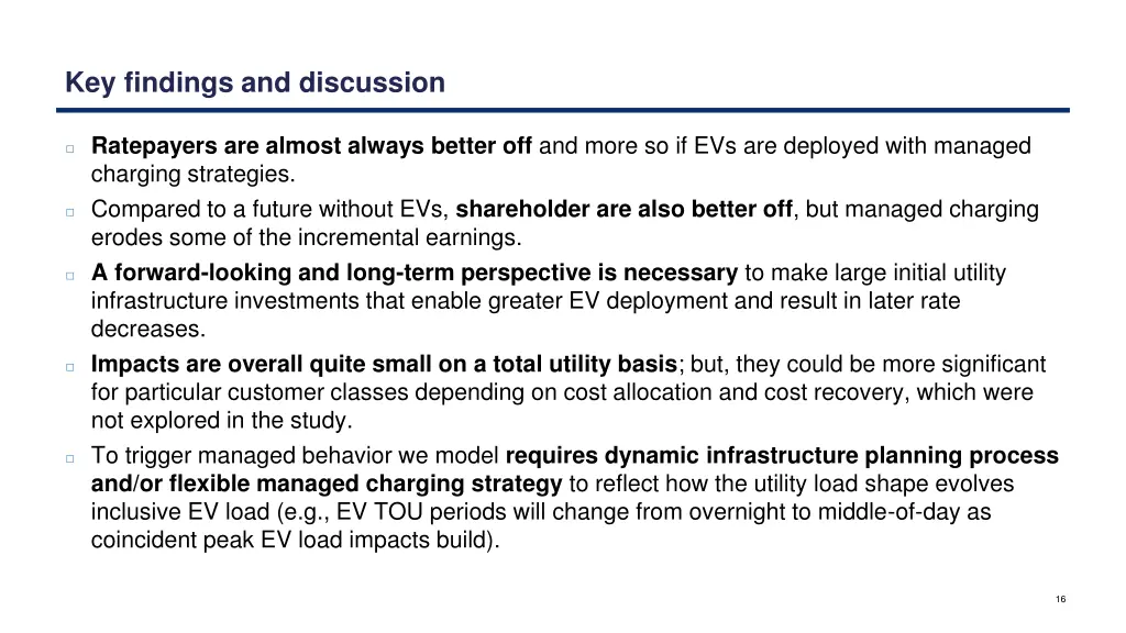 key findings and discussion