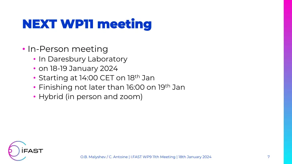 next wp11 meeting next wp11 meeting