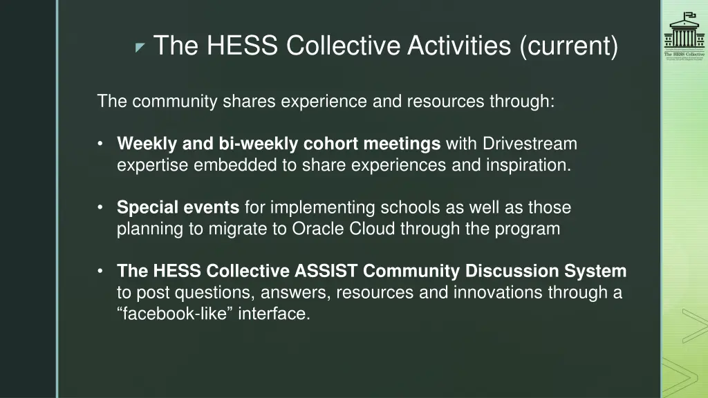 the hess collective activities current