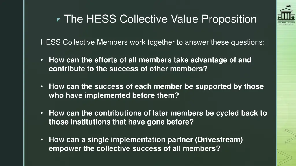 the hess collective value proposition