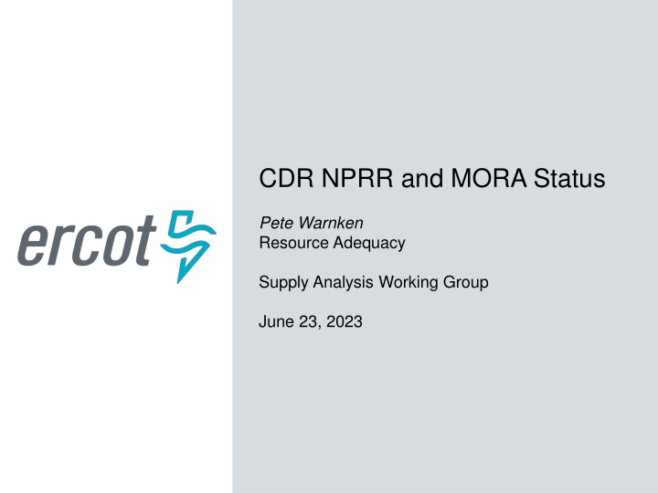 cdr nprr and mora status